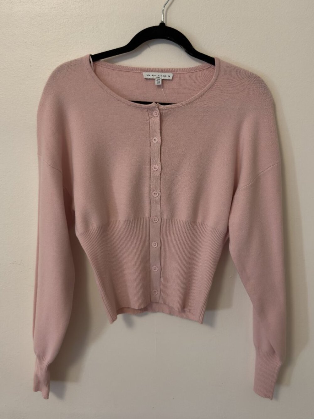 Maison d’Amélie Paris Pink Button Front Cardigan Small